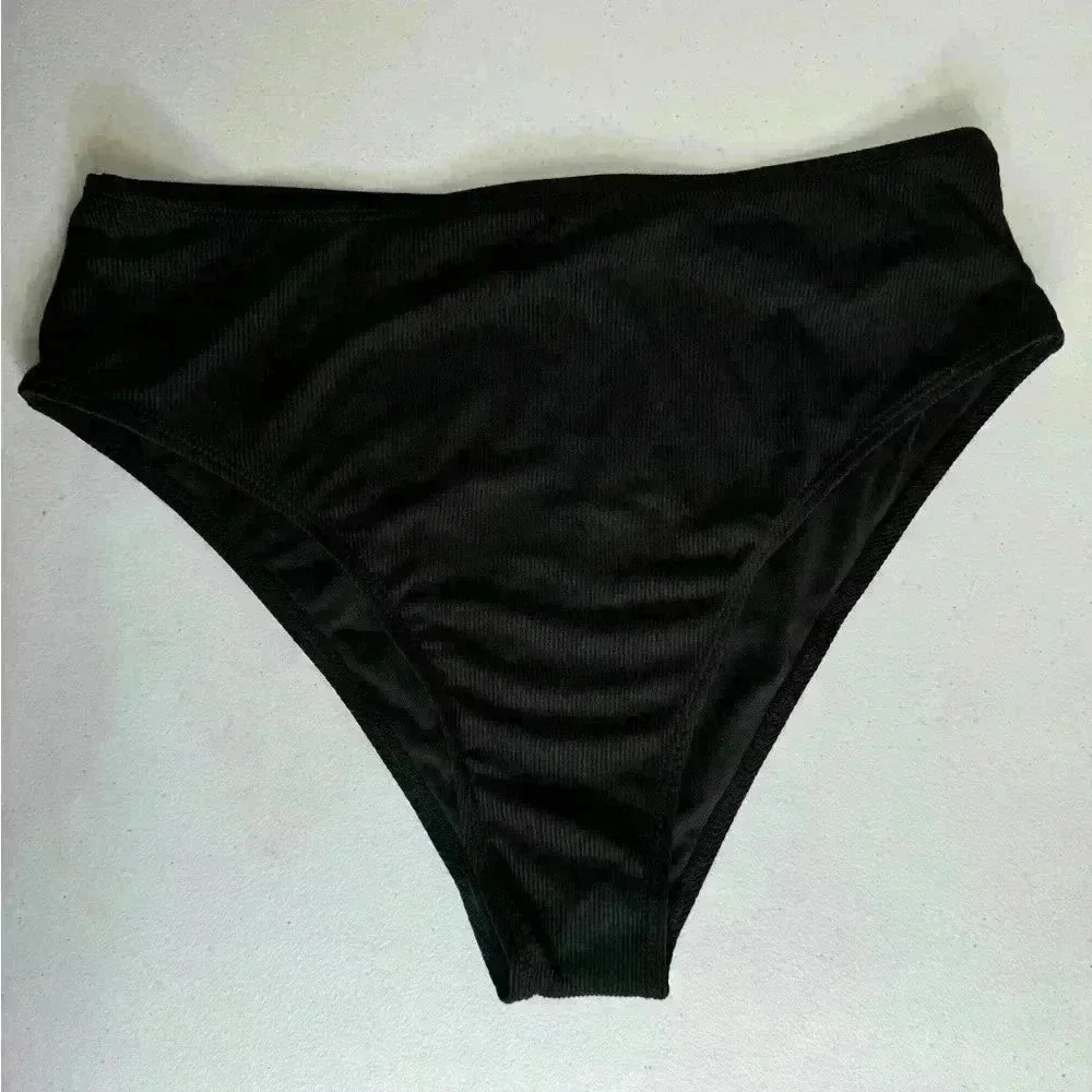 NEW SHEIN black ribbed cheeky swim bottoms, size 2XL - Picture 1 of 6